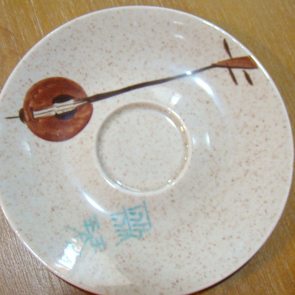 Hand Painted China Red Wing Saucer
